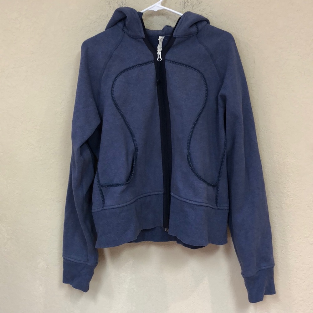 lululemon athletica Navy Zip-Up Hooded Sweatshirt